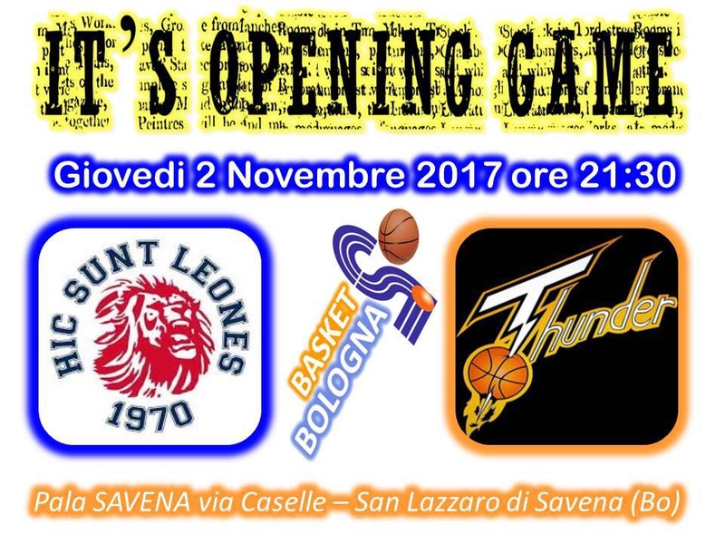 Al CSI è sempre Basket City. Hic Sunt Leones Thunder 1