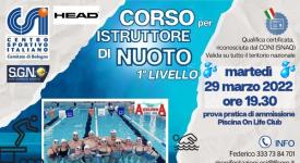 Corso di 1° livello per Istruttori di Nuoto