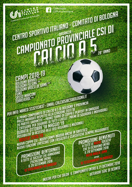 volantino campionato 2018 19 con promozioni a4