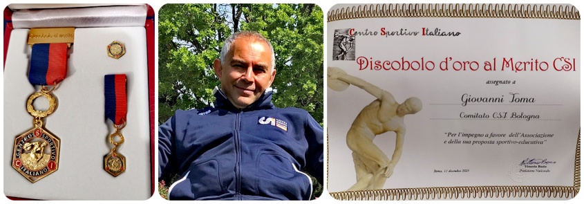 Discobolo dOro 2021 per Giovanni Toma collage