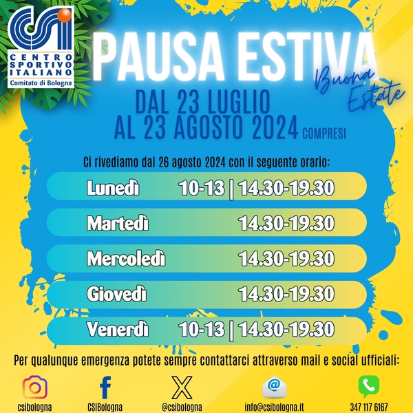 Copia di ORARI segreteria 2024