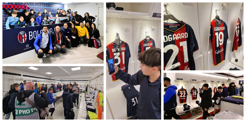 Tifo rossoblù al DallAra 12