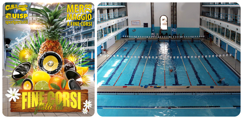 Tifo rossoblù al DallAra 2Piscina Stadio la festa di Fine Stagione