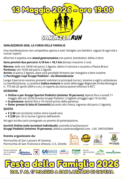 Torna la SanLazzaRun Pronti a mettervi in gioco 2
