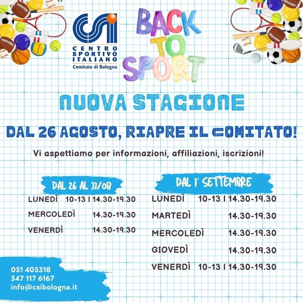 vi aspettiamo dal 26 agosto riapre il comitato