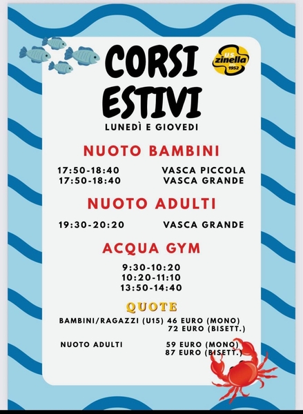 PROGRAMMAZIONE ESTIVA ZINELLA
