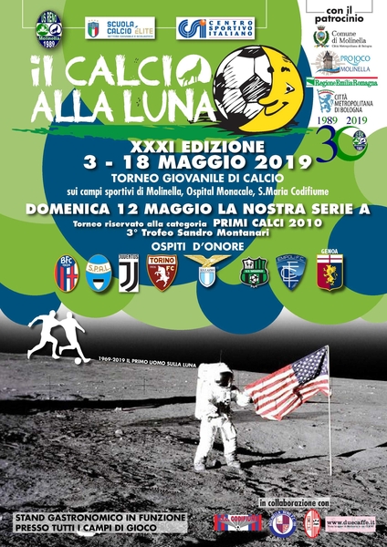 locandina calcio alla luna 2019