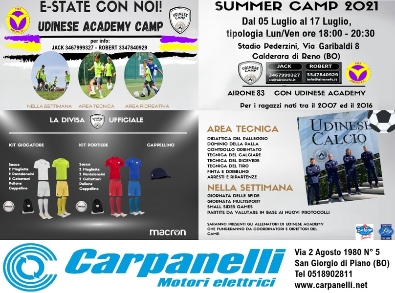 Udinese Summer Camp 2021