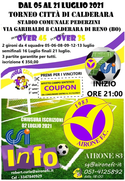 volantino Torneo Calderara 2021