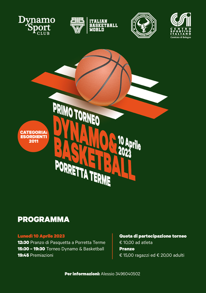Volantino Torneo basket Dynamo A5 new
