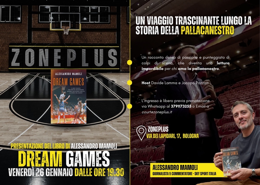 Dream Games domani sera a Zone Plus la presentazione del libro di Alessandro Mamoli. thumb