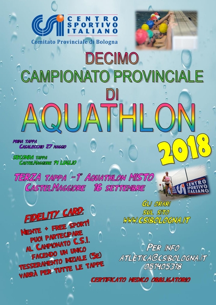 Aquathlon tutte le tappe new 2018