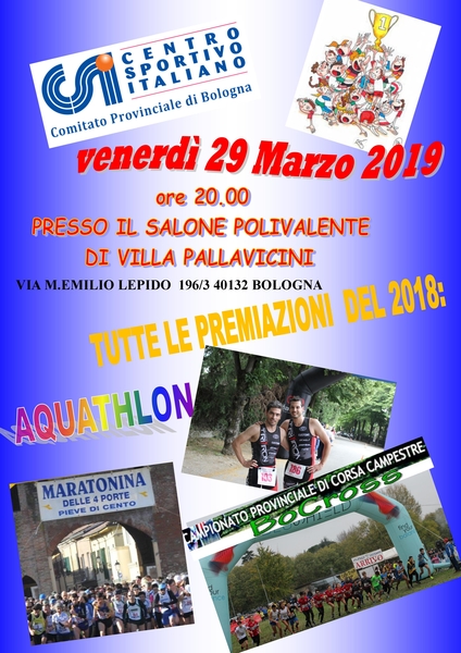 premiazioni atletica leggera 29 marzo 2019