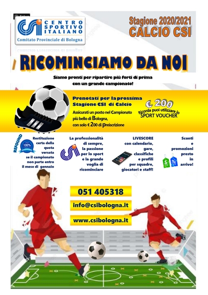 volantino calcio 2020 2021