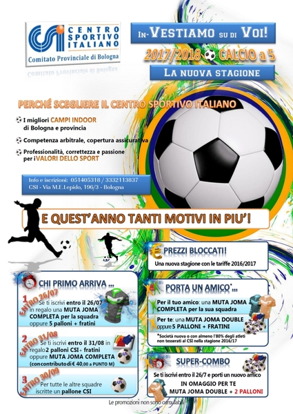 Promo 20172018 Calcio 5 MASCHILE