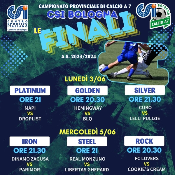 FinALi calcio a 7 OPEN 2024 orari