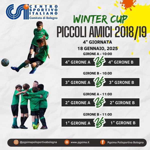 calcio giovanile 4giornata 18 gennaio