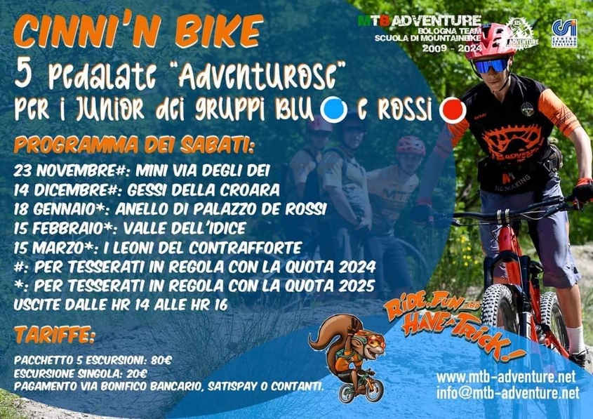 MTB Adventure Bologna Team ritorna Cinnin Bike