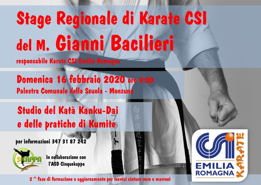stage karate 16 febbraio 2020