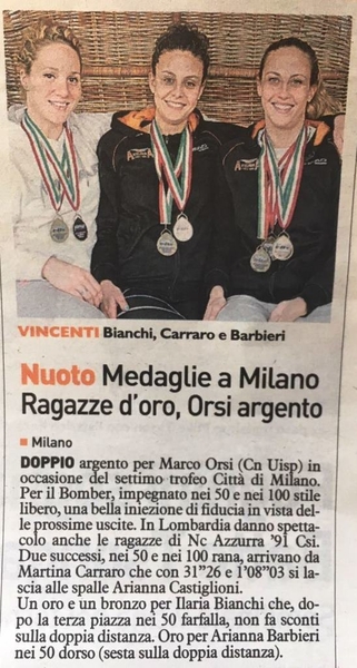Medaglie doro 2017