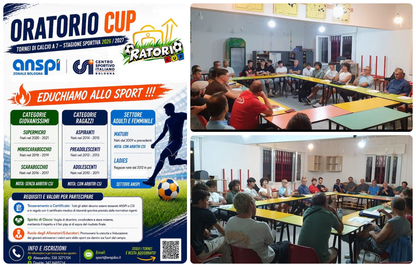 Oratorio Cup a ottobre si parte