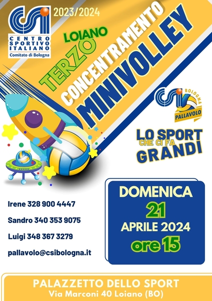 TERZO concentramento minivolley 21 APRILE