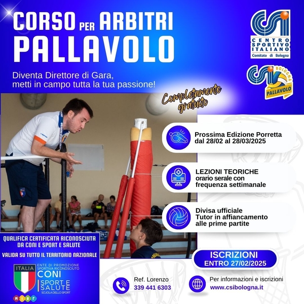 pallavolo corso ARBITRI PORRETTA 2025