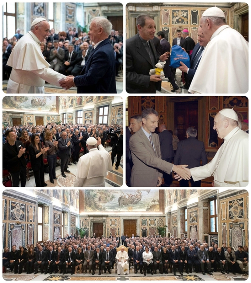 75 anni di Storia dello Sport. Papa Francesco collage