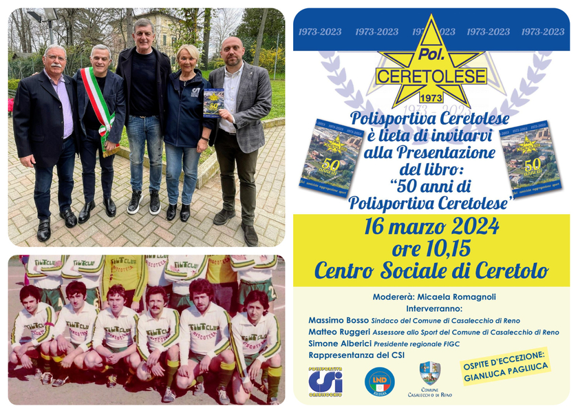 Tanti Auguri Polisportiva Ceretolese a Casalecchio 50 anni di sport insieme