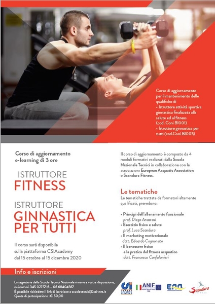 CORSO ISTRUTTORI FITNESS