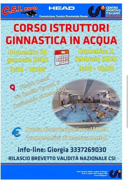 corso istruttori aquagym