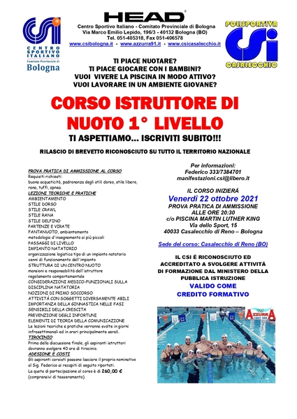 CORSOISTRUTTORIDINUOTOPRIMOLIVELLOautunno21volantinopubblicitario page 0001