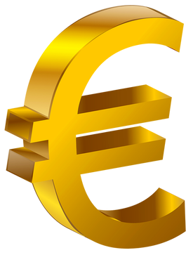 Transparent Gold Euro PNG Clipart