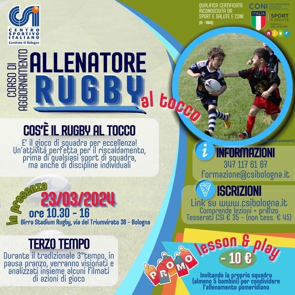 AGGIORNAMENTO ALLENATORI RUBGY