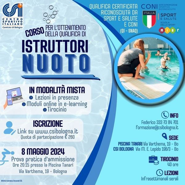 CORSO NUOTO 1 QUALIFICA MAGGIO 2024