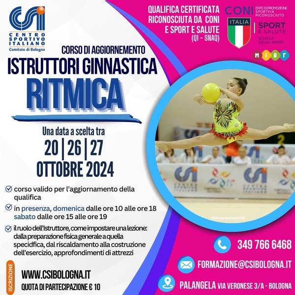 RITMICA agg istruttore 3 date