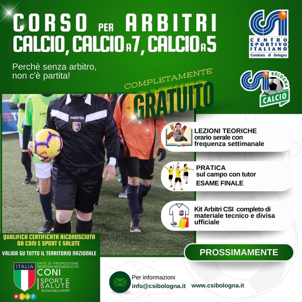 ARBITRI CALCIO PROSSIMAMENTE 2025