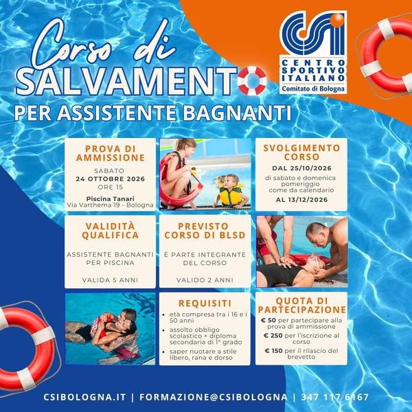 2026 CORSO ASSISTENTE BAGNANTI SALVAMENTO