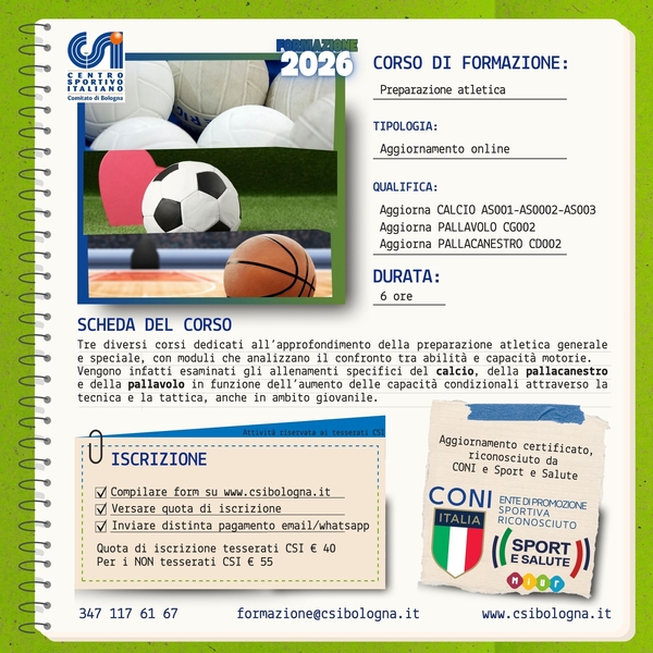 PREPARAZIONE CALCIO PALLAVOLO PALLACAENSTRO 6 ore