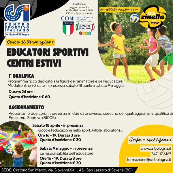 ZINELLA CORSO EDUCATORI SPORTIVI
