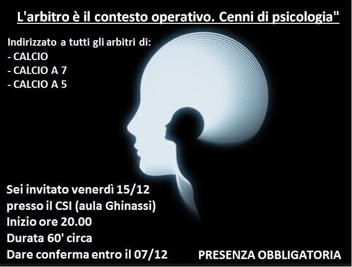 Larbitro è il contesto operativo. Cenni di psicologia