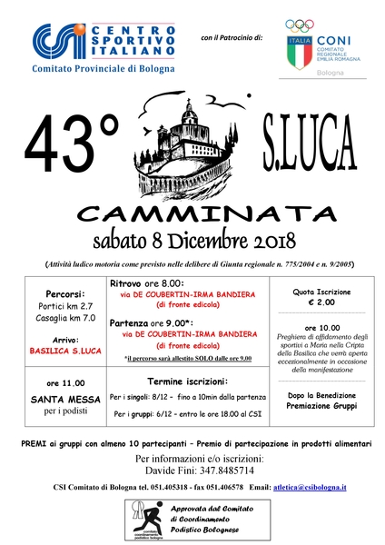 8 dic 2018 43Camminata S LUCA PARTENZA DeCoubertin