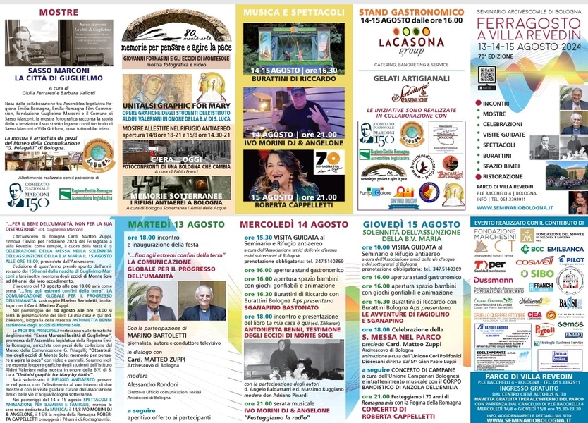 Torna Ferragosto a Villa Revedin dal 13 al 15 agosto. 1