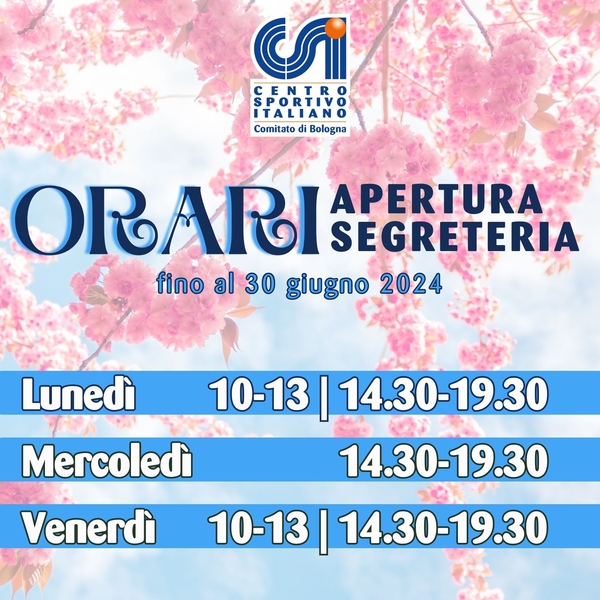Copia di ORARI segreteria 2024 fino a giugno